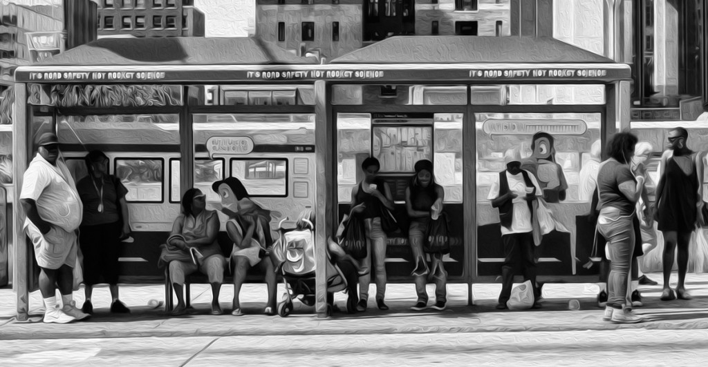 Scene at the bus stop 40