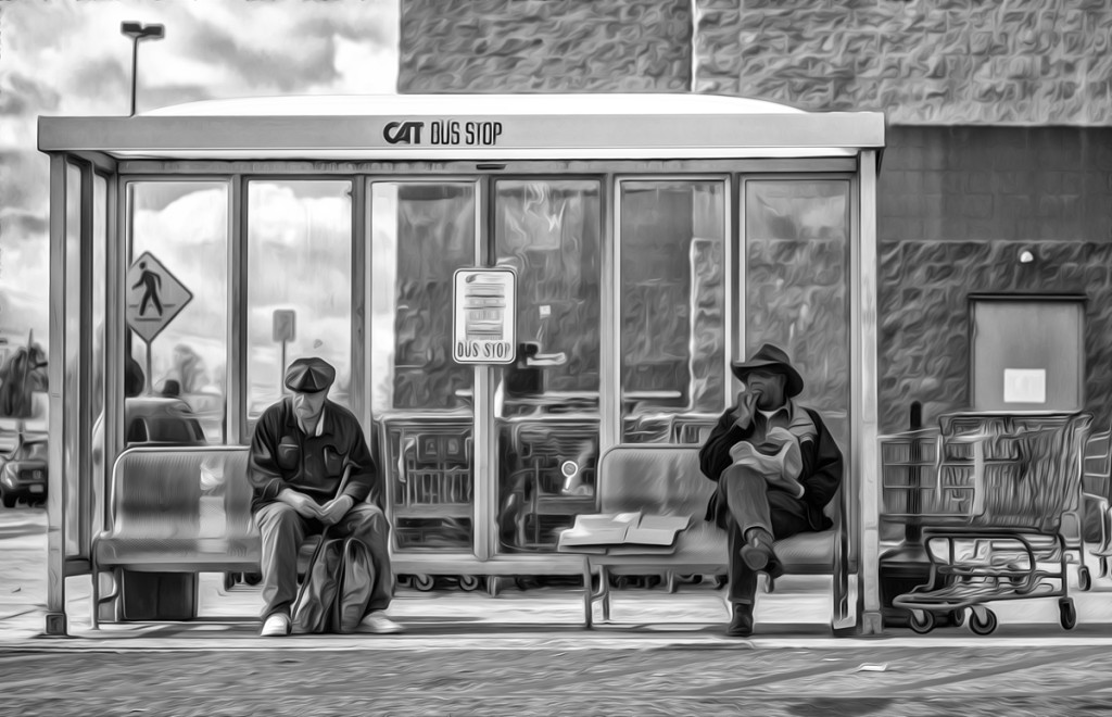 scenes at the bus stop act 17